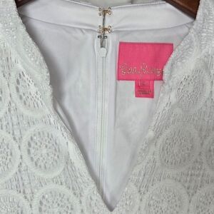 Lilly Pulitzer White Lace Circle Pattern Dress